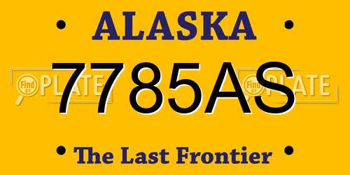7785AS Alaska License Plate