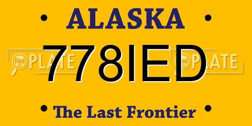 778IED Alaska License Plate