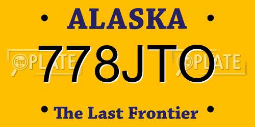 778JTO Alaska License Plate