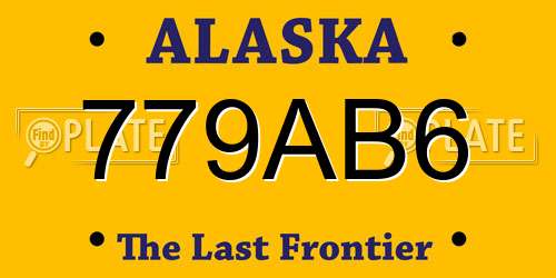 779AB6 Alaska License Plate