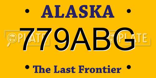 779ABG Alaska License Plate