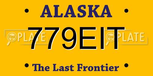 779EIT Alaska License Plate