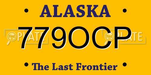 779OCP Alaska License Plate