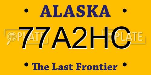 77A2HC Alaska License Plate