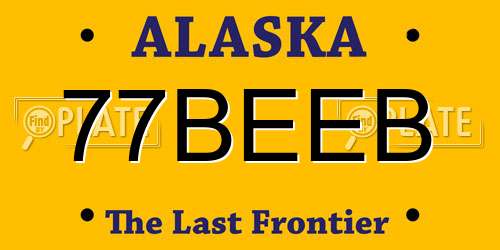 77BEEB Alaska License Plate