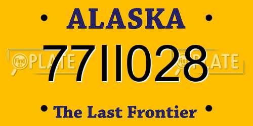 77II028 Alaska License Plate