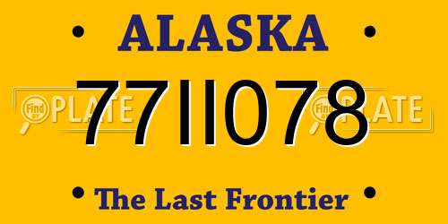 77II078 Alaska License Plate
