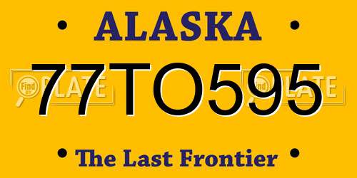 77TO595 Alaska License Plate
