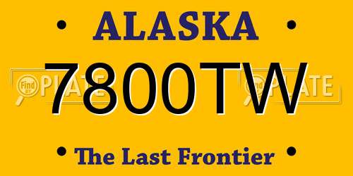 7800TW Alaska License Plate