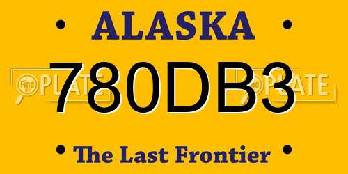 780DB3 Alaska License Plate