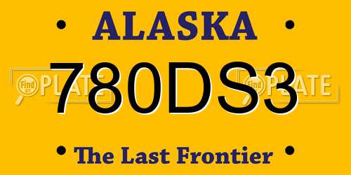 780DS3 Alaska License Plate