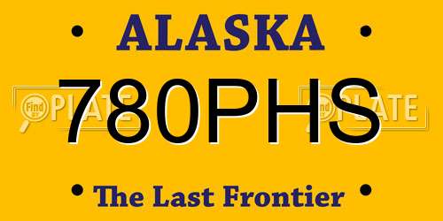 780PHS Alaska License Plate