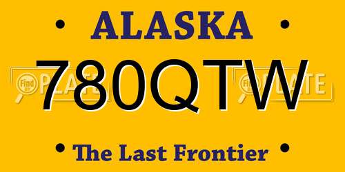 780QTW Alaska License Plate
