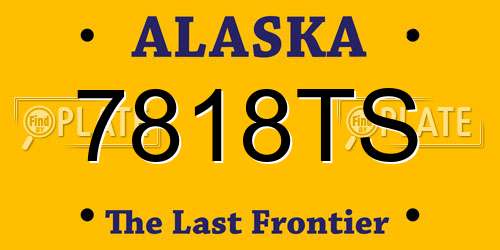 7818TS Alaska License Plate