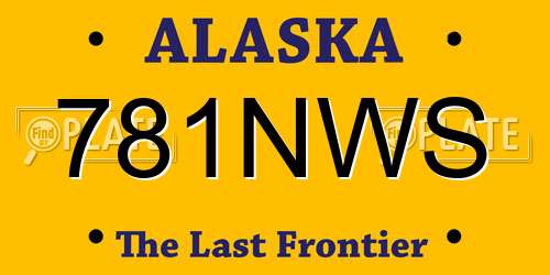 781NWS Alaska License Plate