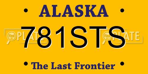781STS Alaska License Plate