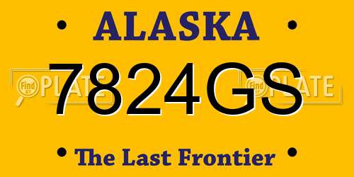 7824GS Alaska License Plate