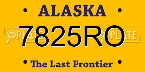 7825RO Alaska License Plate