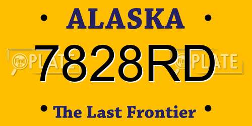 7828RD Alaska License Plate