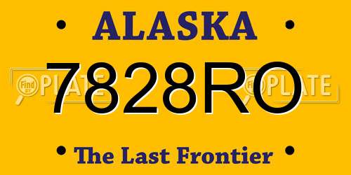 7828RO Alaska License Plate