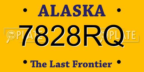 7828RQ Alaska License Plate