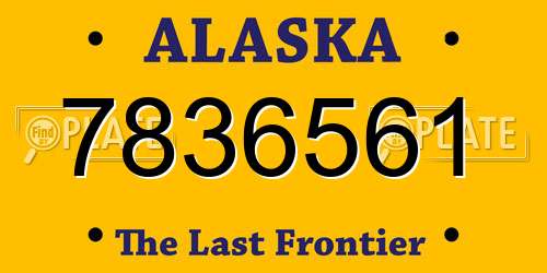 7836561 Alaska License Plate