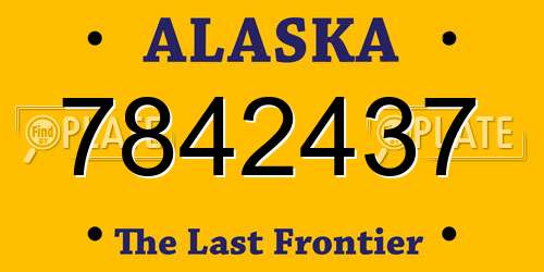 7842437 Alaska License Plate