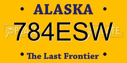 784ESW Alaska License Plate