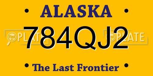784QJ2 Alaska License Plate