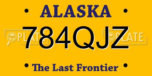 784QJZ Alaska License Plate