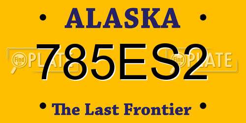 785ES2 Alaska License Plate