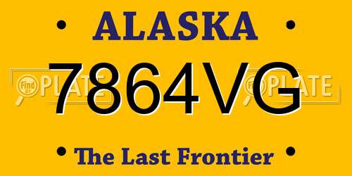 7864VG Alaska License Plate