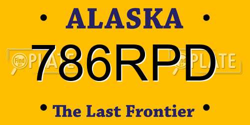 786RPD Alaska License Plate
