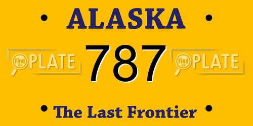 787 Alaska License Plate