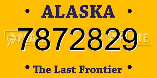 7872829 Alaska License Plate