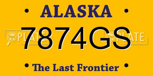 7874GS Alaska License Plate
