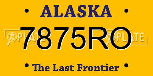 7875RO Alaska License Plate
