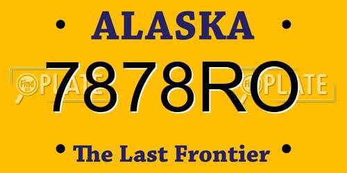 7878RO Alaska License Plate