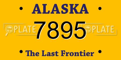 7895 Alaska License Plate