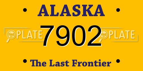 7902 Alaska License Plate