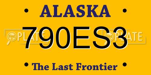 790ES3 Alaska License Plate