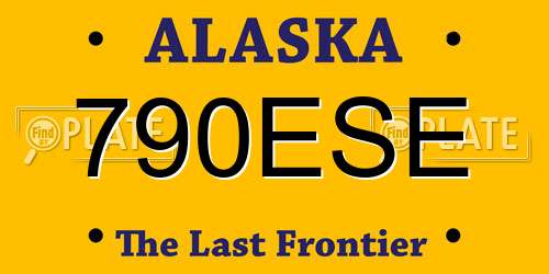 790ESE Alaska License Plate