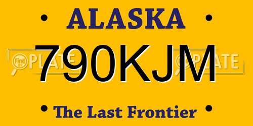 790KJM Alaska License Plate