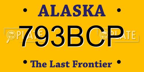 793BCP Alaska License Plate