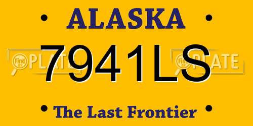 7941LS Alaska License Plate