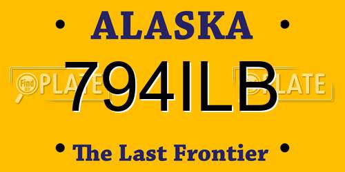 794ILB Alaska License Plate