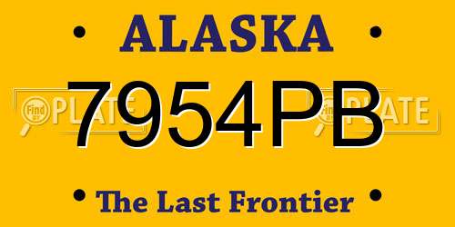7954PB Alaska License Plate