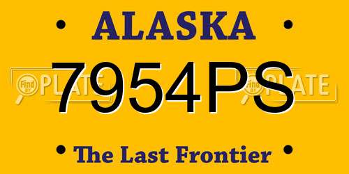 7954PS Alaska License Plate