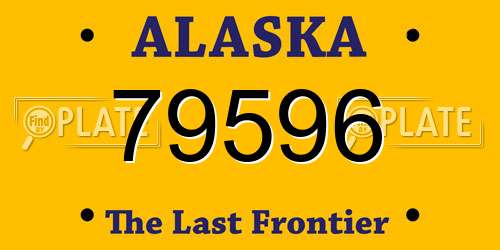 79596 Alaska License Plate