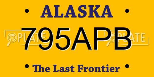 795APB Alaska License Plate